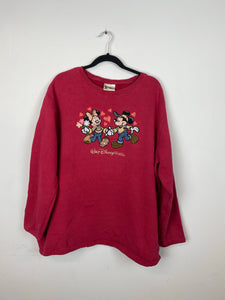 90s embroidered Mickey and Minnie crewneck