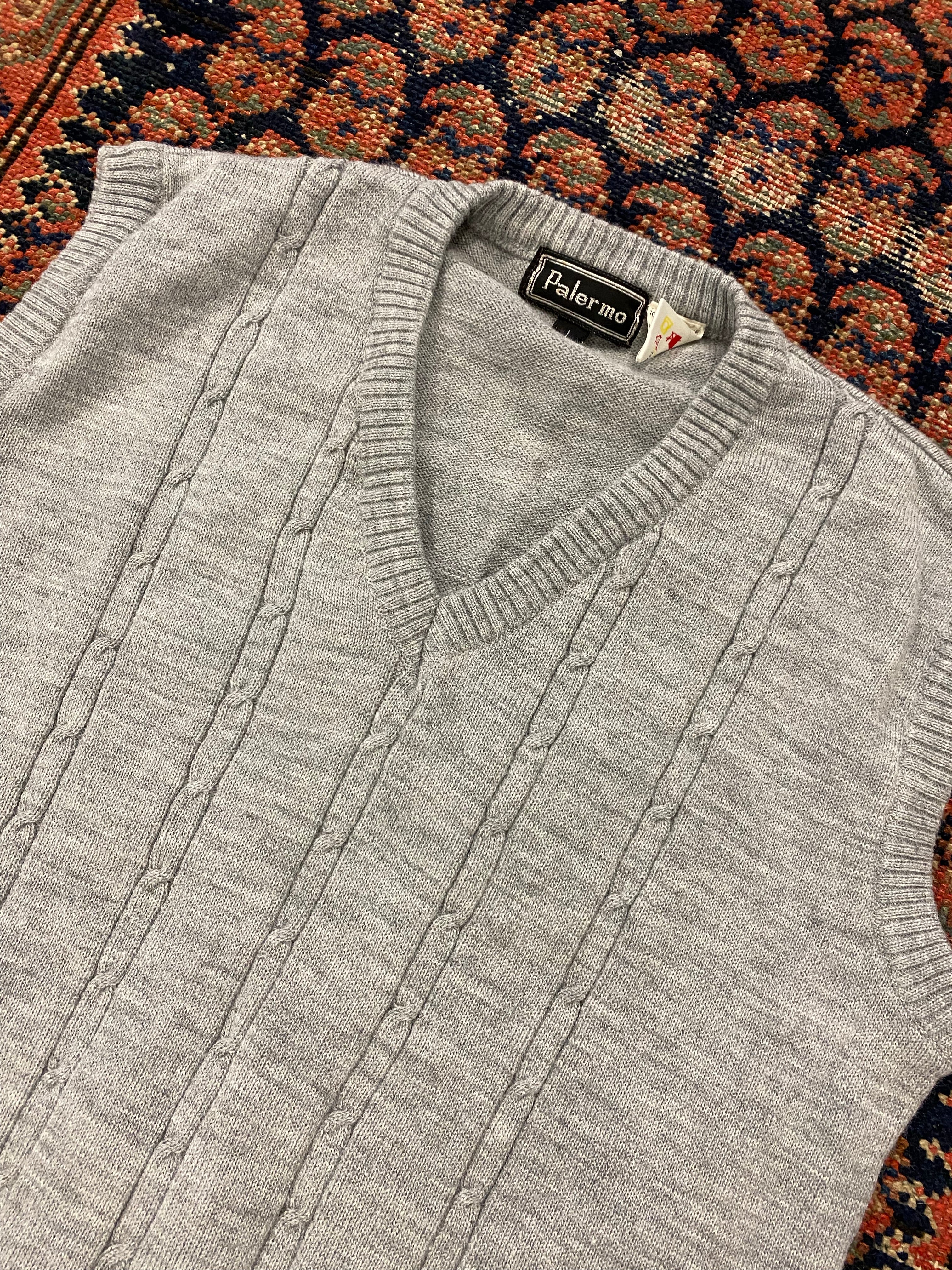 Vintage Cable Knit Vest - S