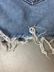 90s Lee High Waisted Denim Frayed Shorts - 30in