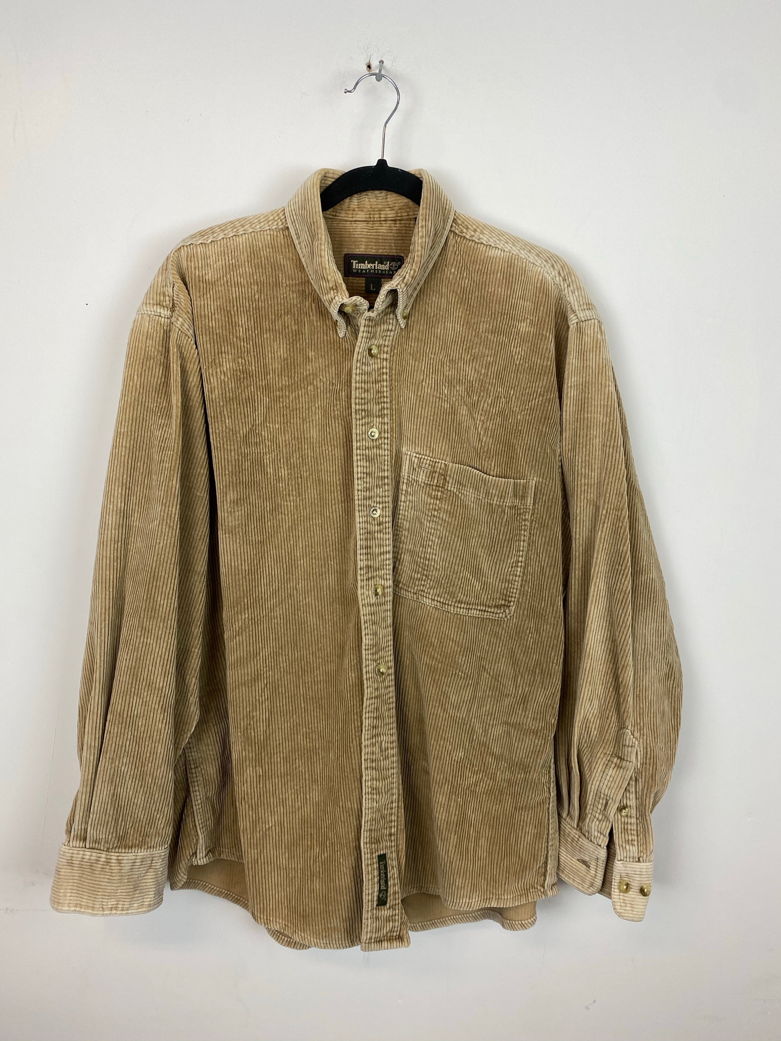 Vintage Timberland Thick Corduroy Button Up - L