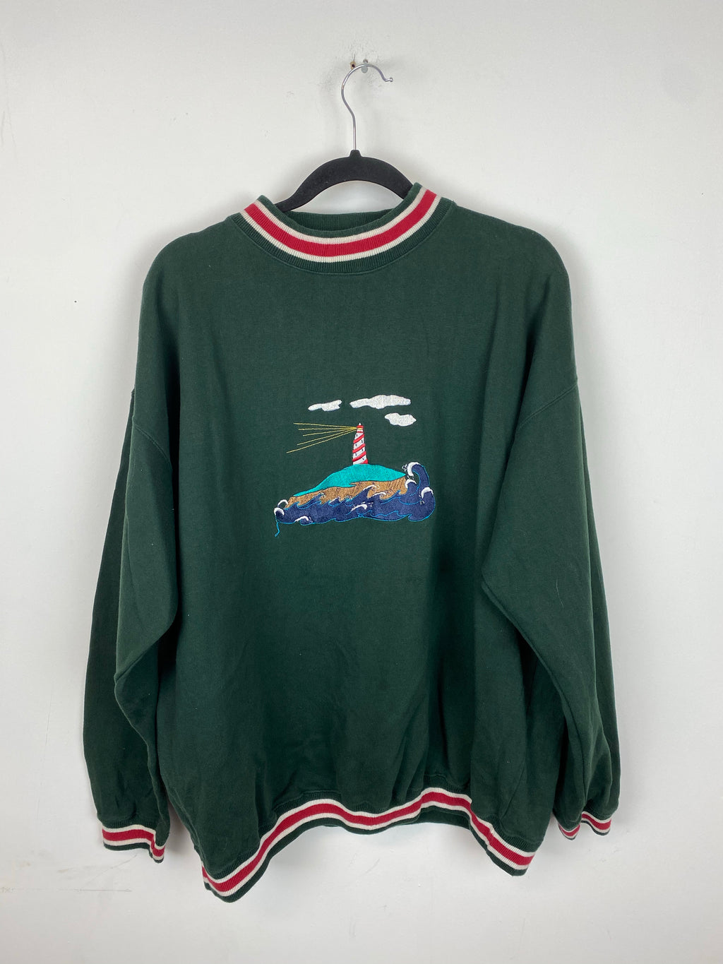 Vintage Embroidered Light House Crewneck - M/L