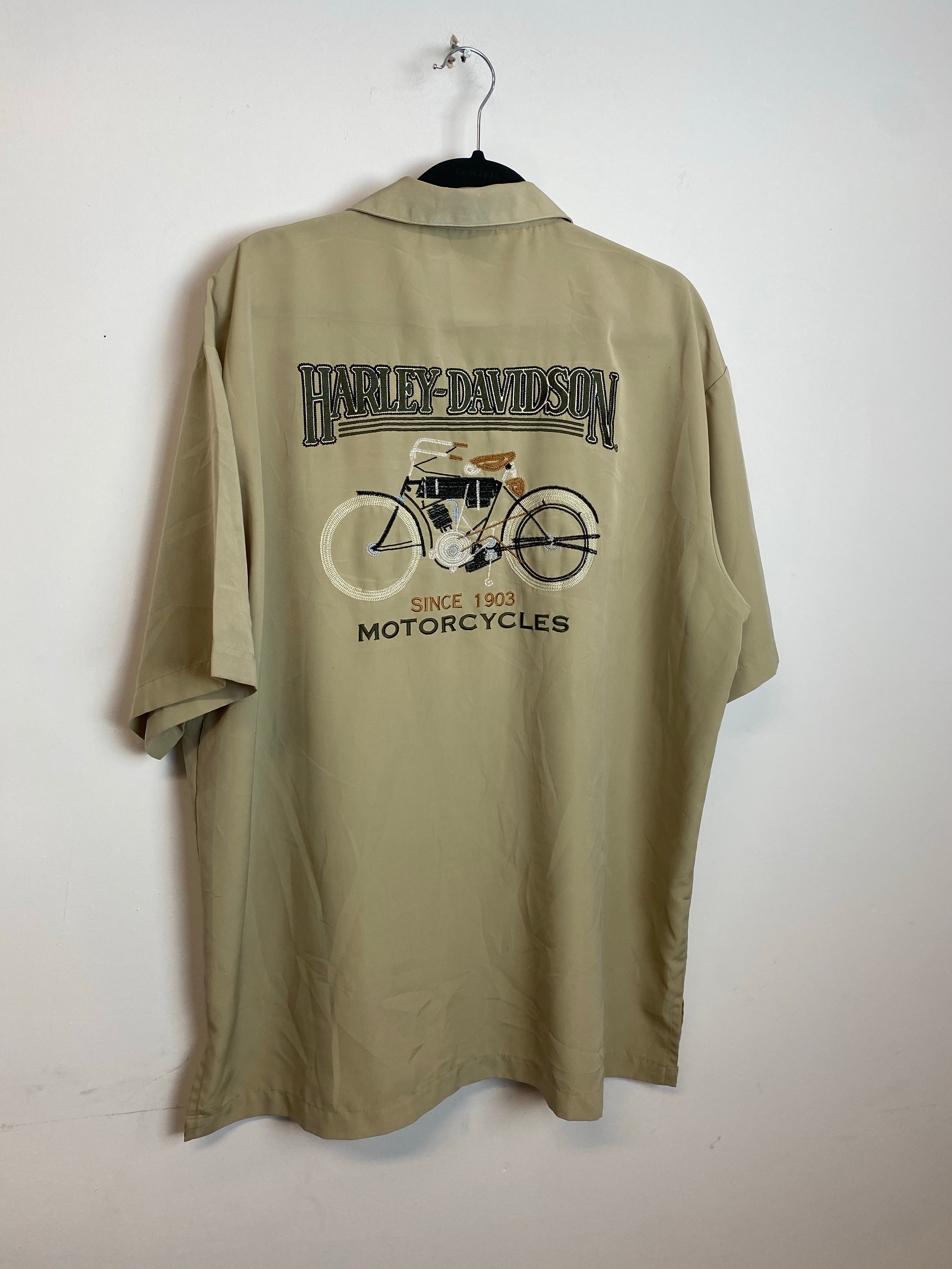 Vintage Harley Davidson Camp Collar Button up - L/XL