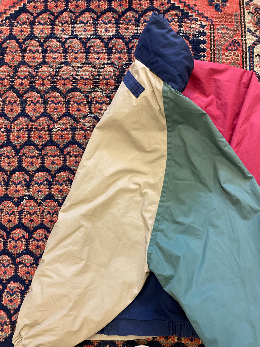 Vintage colour blocked windbreaker - M