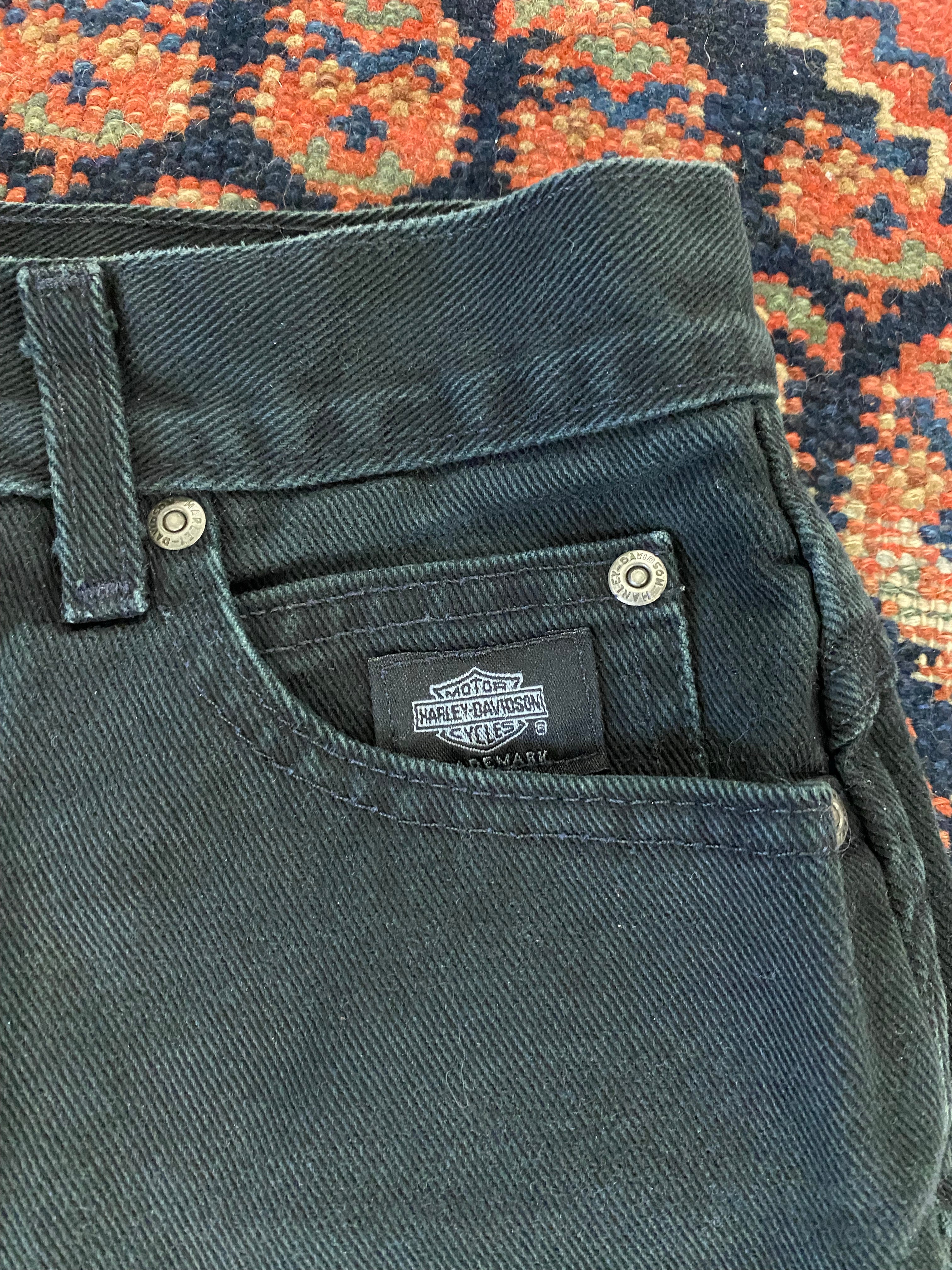 90s High Waited Harley Davidson Denim Jeans - 27in