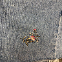 Load image into Gallery viewer, Embroidered floral denim