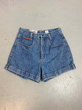 Load image into Gallery viewer, 90s Not Guilty High Waisted Cuffed Denim Shorts - 28in