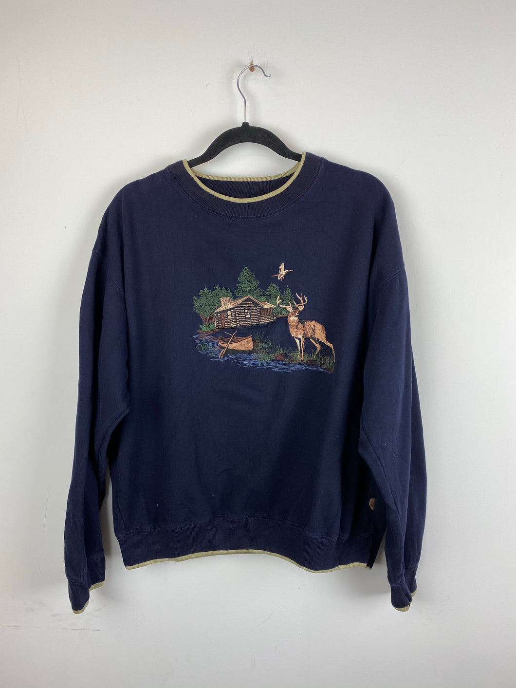 Vintage embroidered Deer crewneck