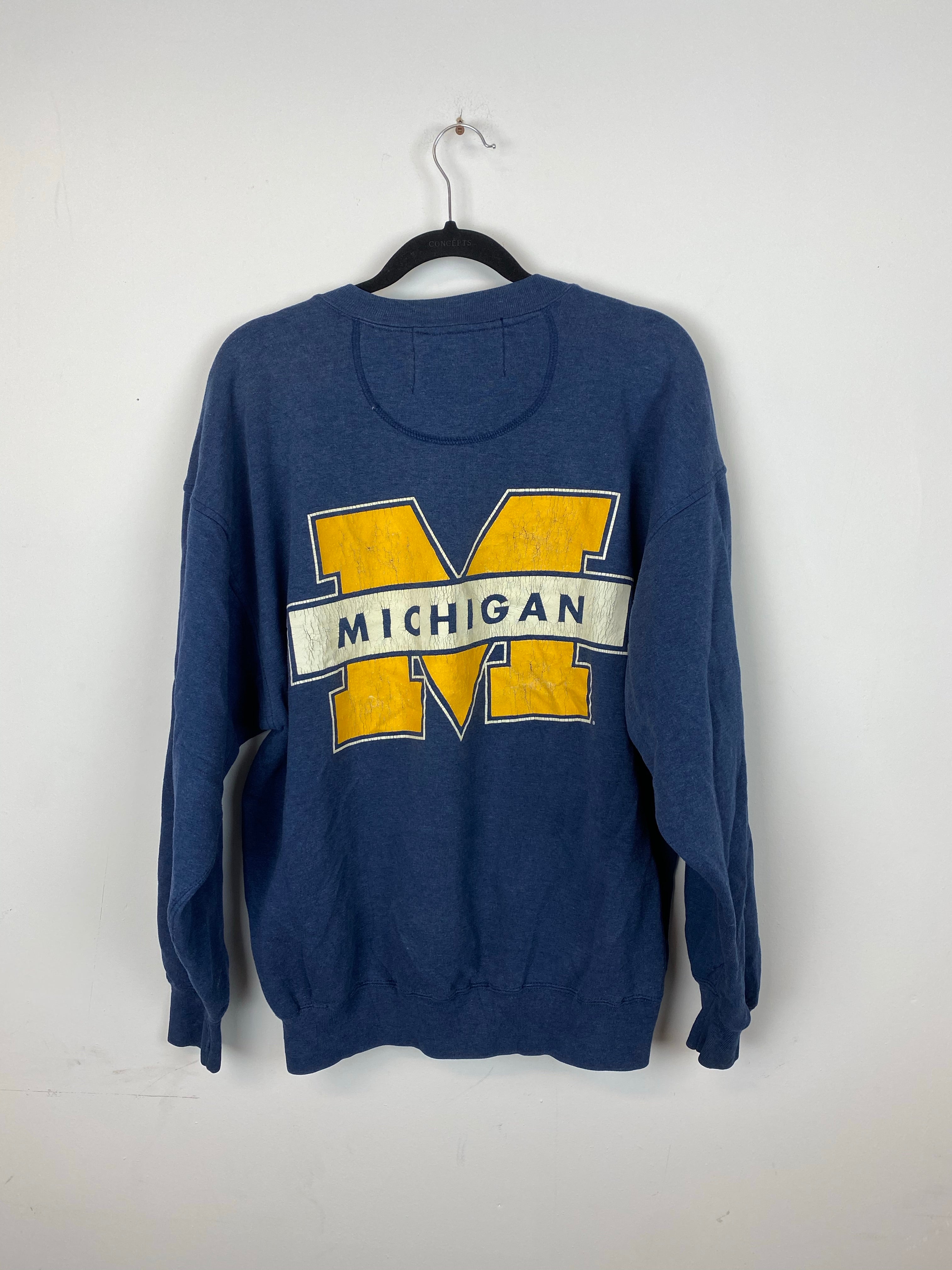 Front and back Michigan crewneck