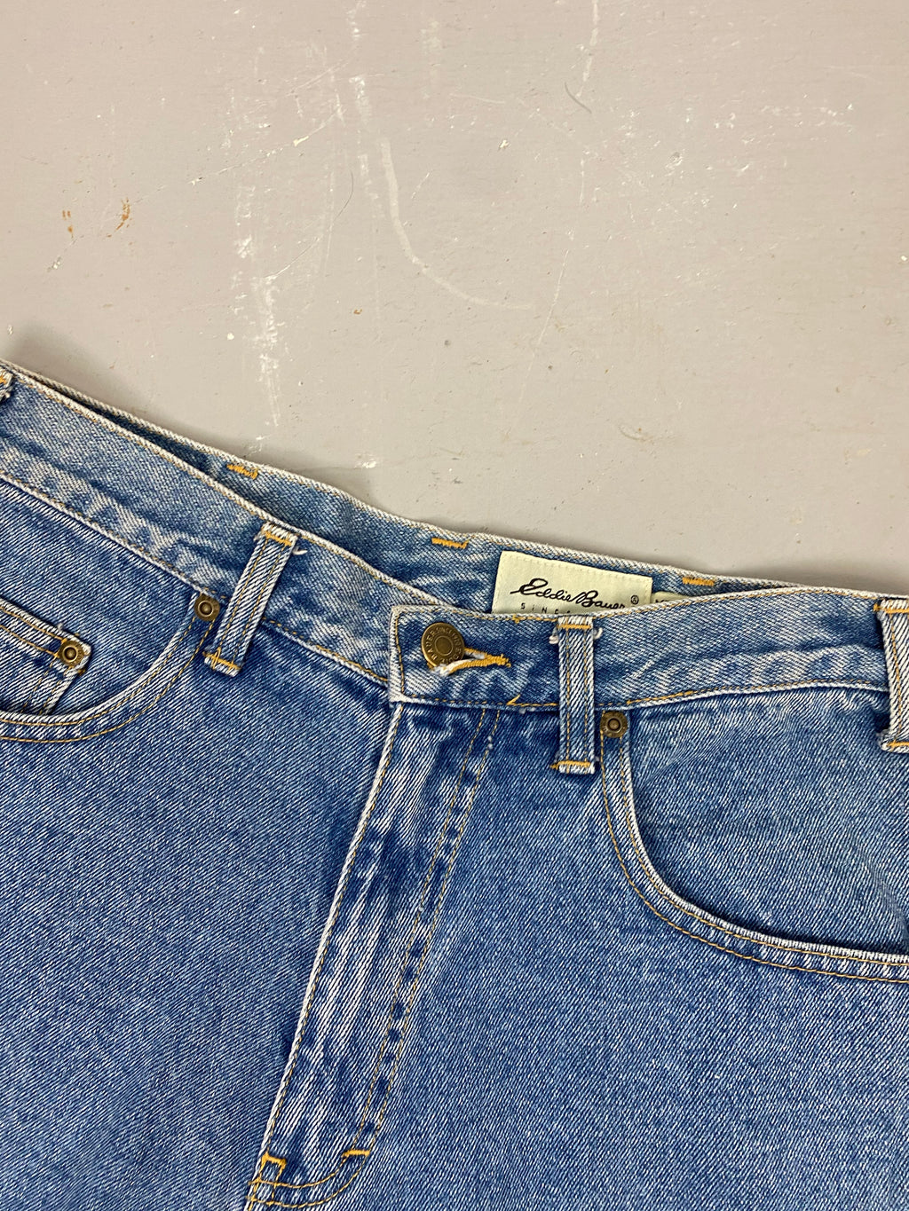 90s Eddie Bauer High Waisted Denim Shorts - 29in