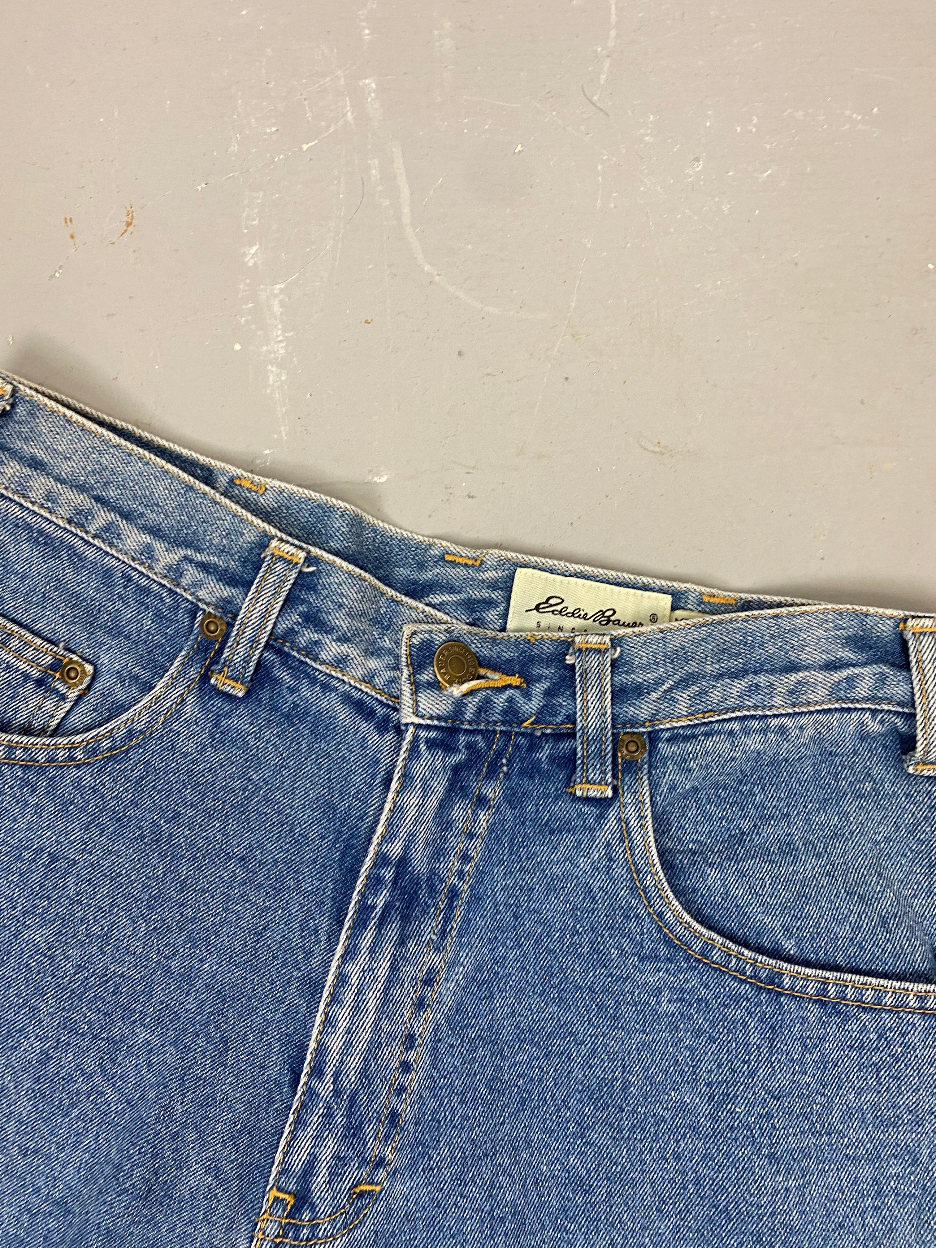 90s Eddie Bauer High Waisted Denim Shorts - 29in