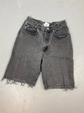 90s stone wash high waisted denim shorts - 25in