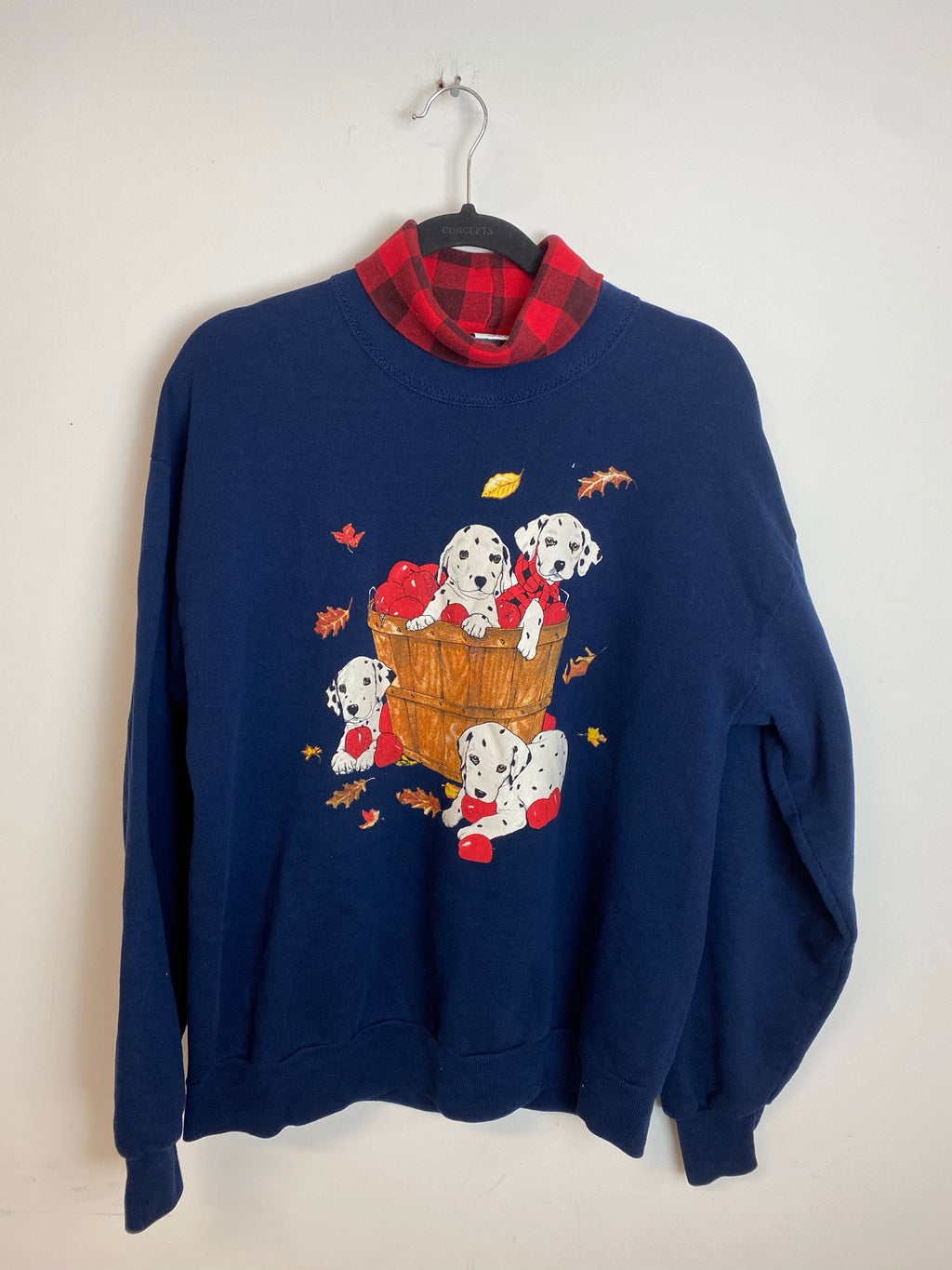 Vintage Turtleneck Dalmatian Crewneck - M