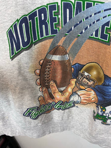 Vintage Front and Back Notre Dame Crewneck - L