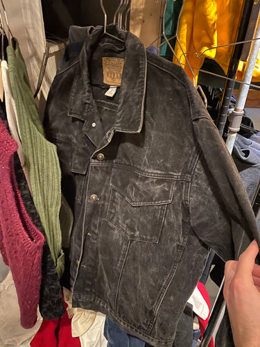 Black denim jacket