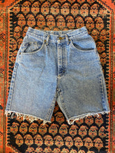 Load image into Gallery viewer, Vintage High Waisted Frayed Levis Denim Shorts - 25in