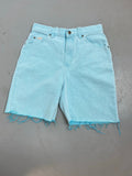 Blue high waisted denim shorts