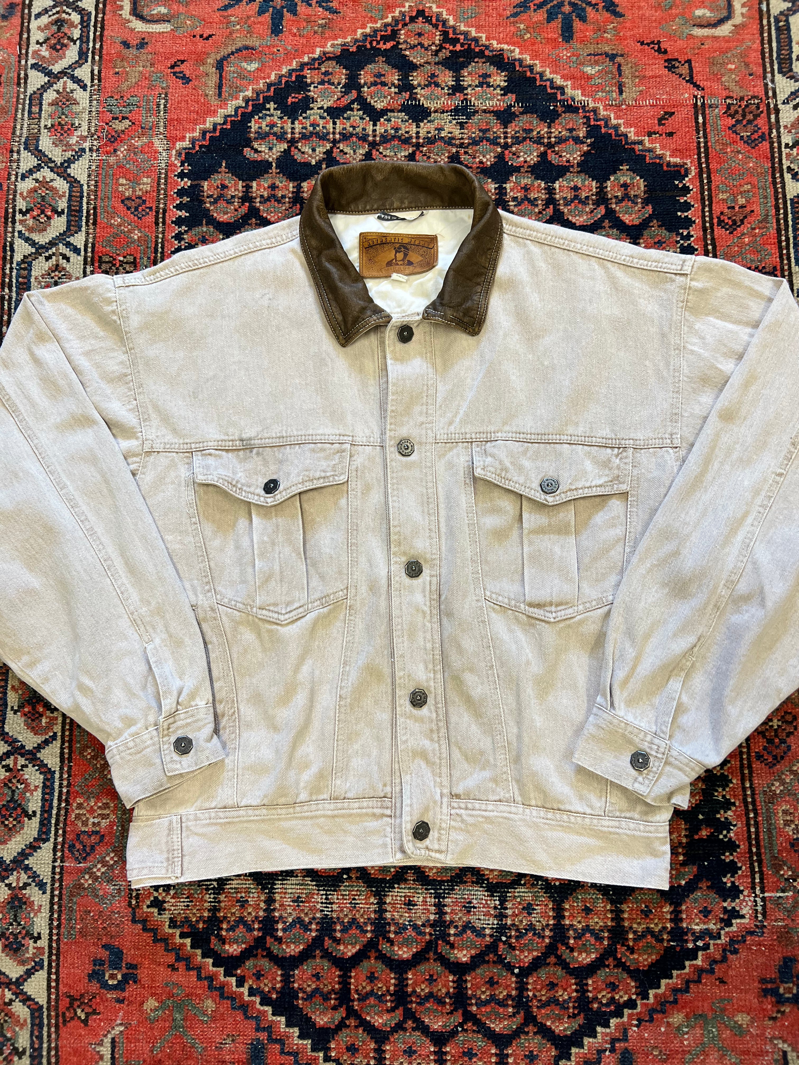 VINTAGE TANNED JEAN JACKET - S/M