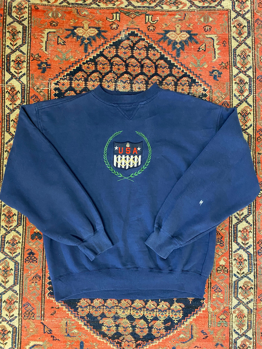 90s Embroidered USA Olympics Crewneck - L