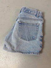 Load image into Gallery viewer, Vintage High Waisted Rough Wear Hemmed Denim Shorts - 28in