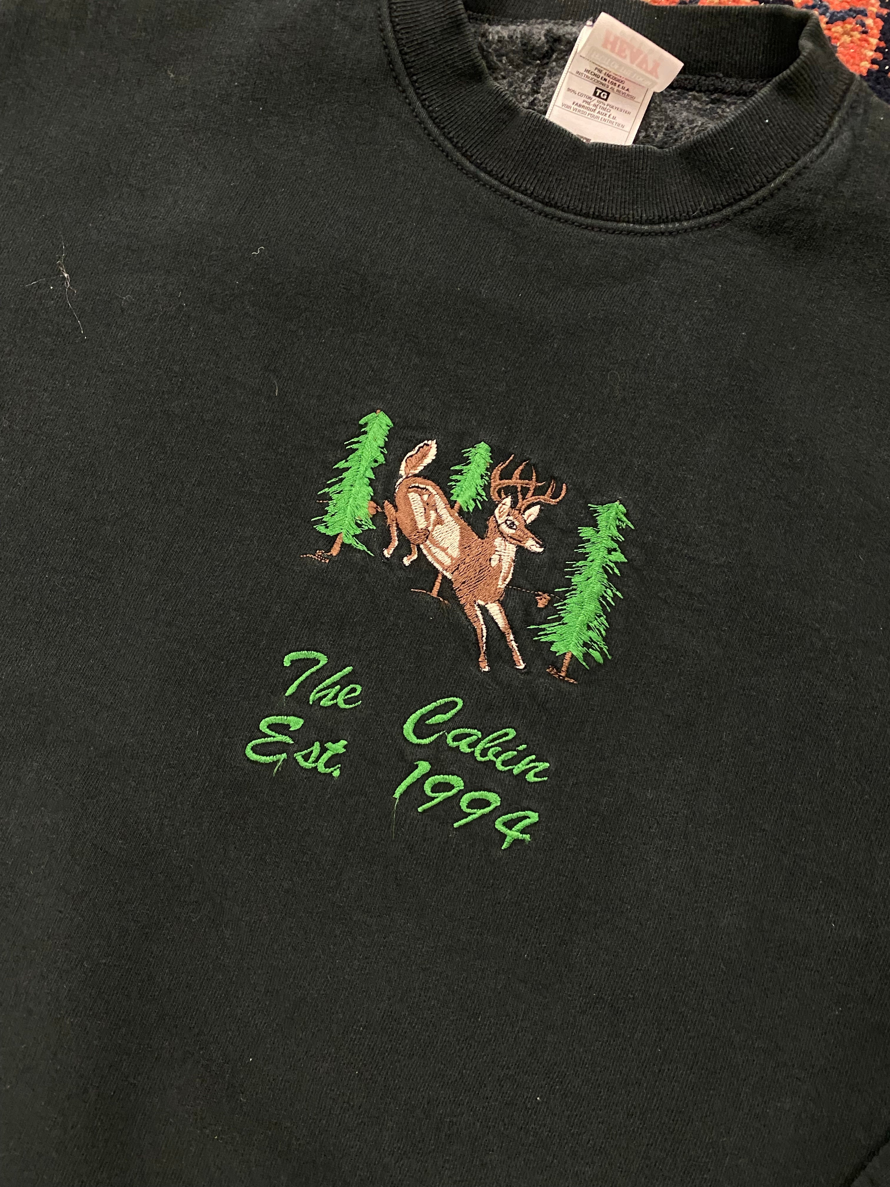 90s The Cabin Embroidered Crewneck - L
