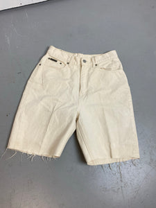 Vintage High Waisted Frayed Calvin Klein Denim Shorts - 29in