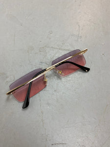 Pink / Gold mental framed sunglasses