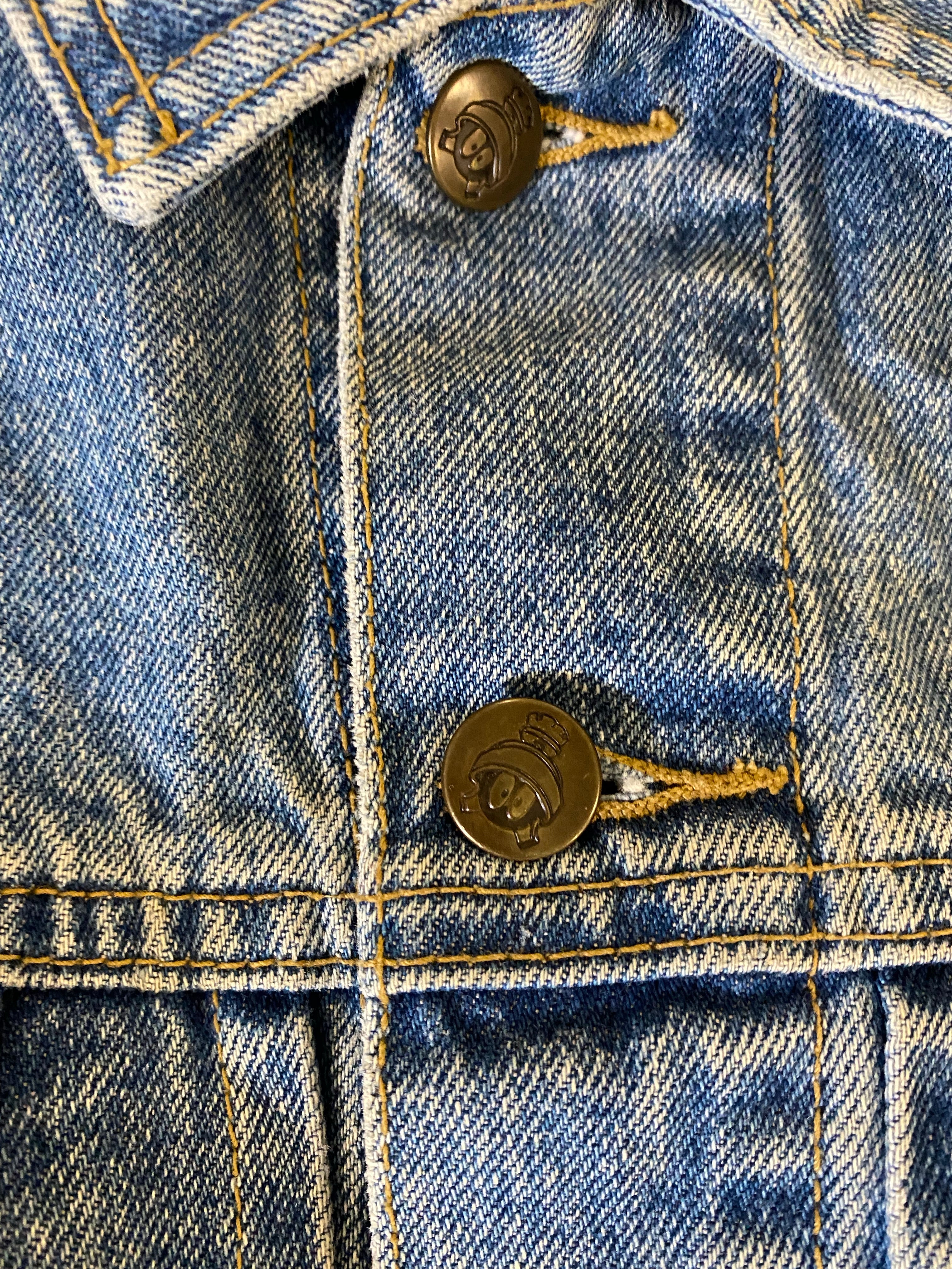 90s Embroidered Marvin Denim Jacket - L
