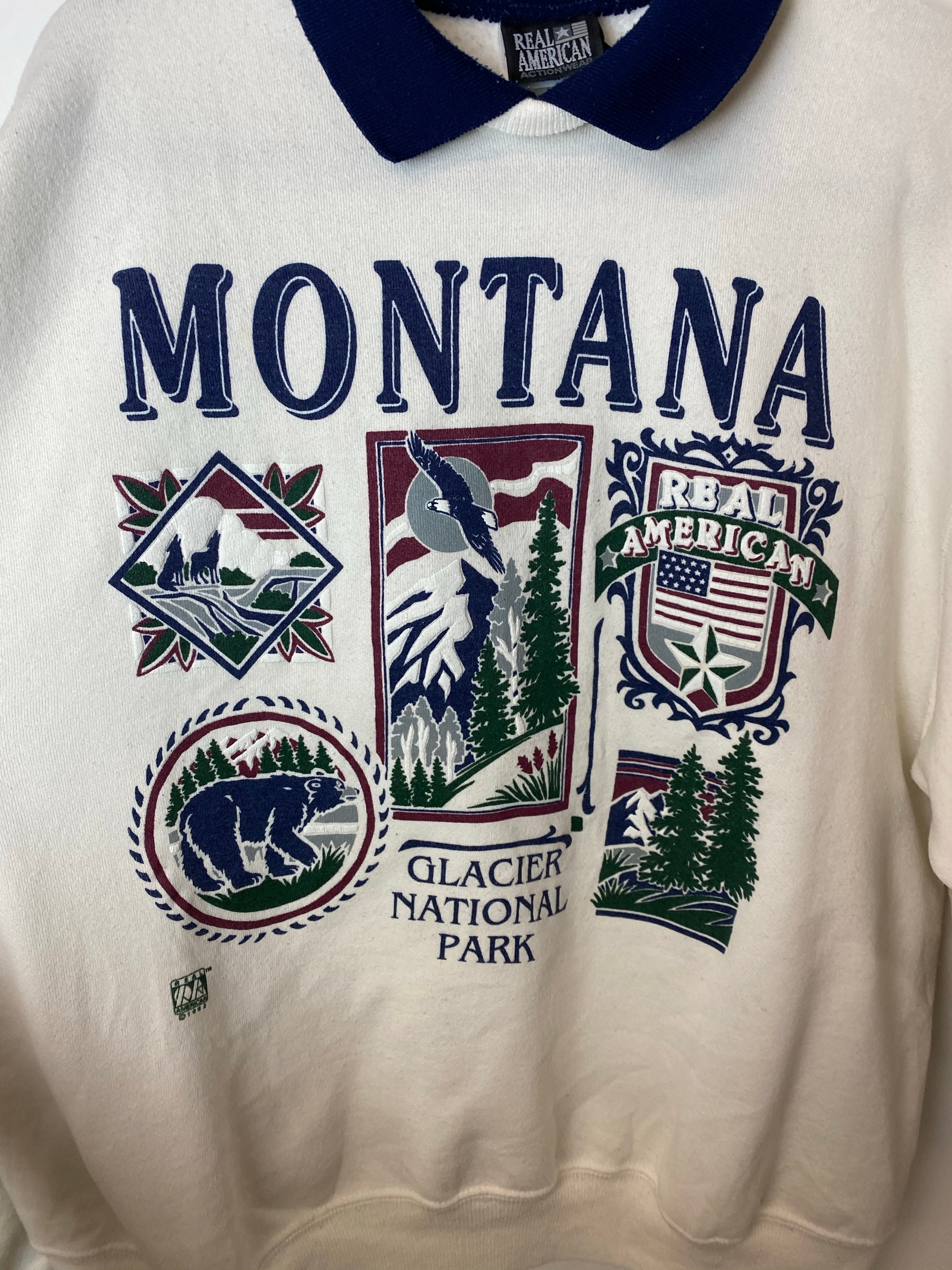 Vintage Montana Collared Crewneck - M