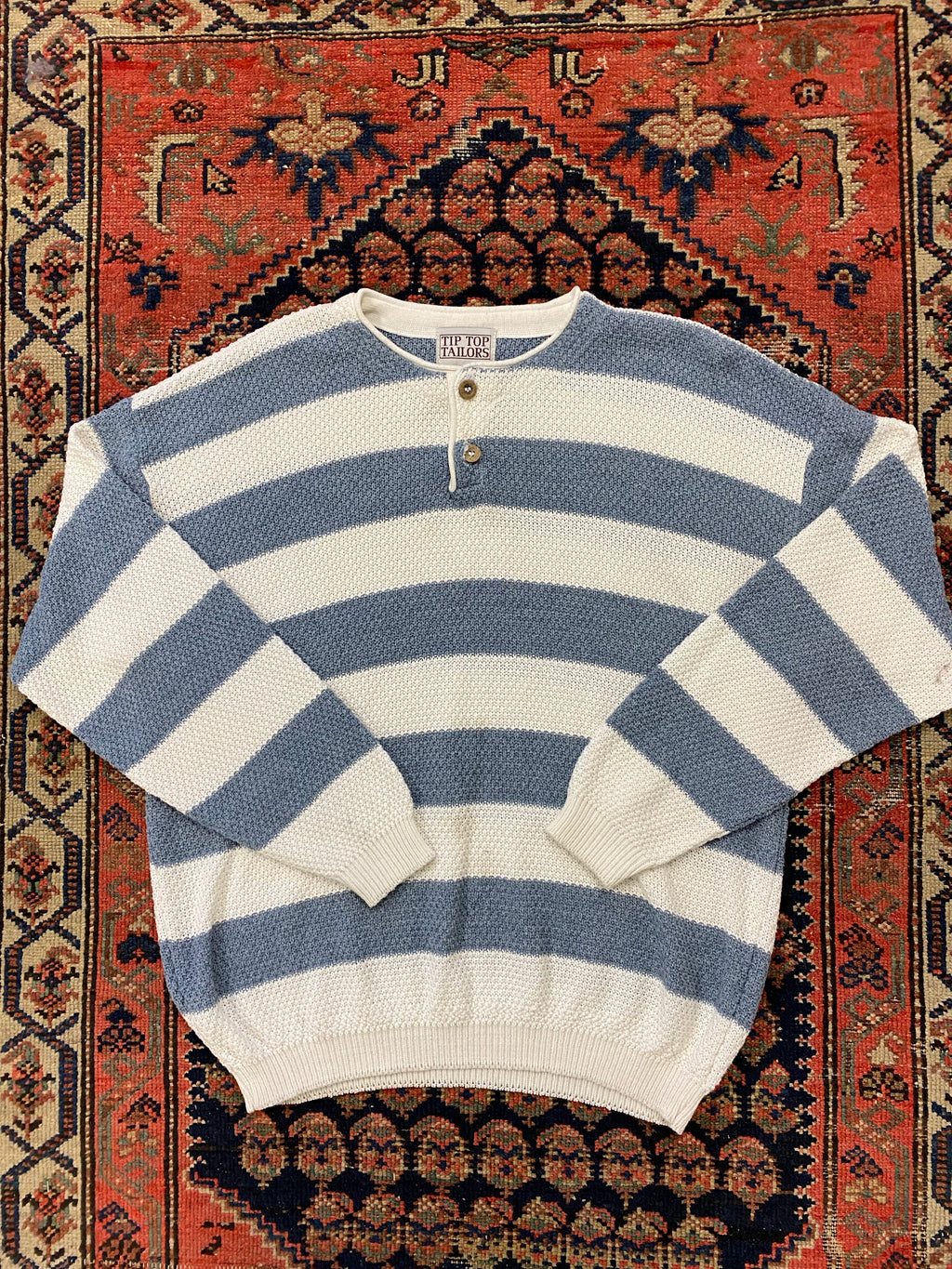 Vintage Striped Knit Sweater - L