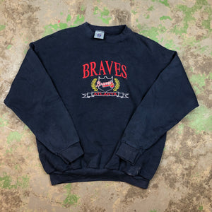 Embroidered Braves Crewneck