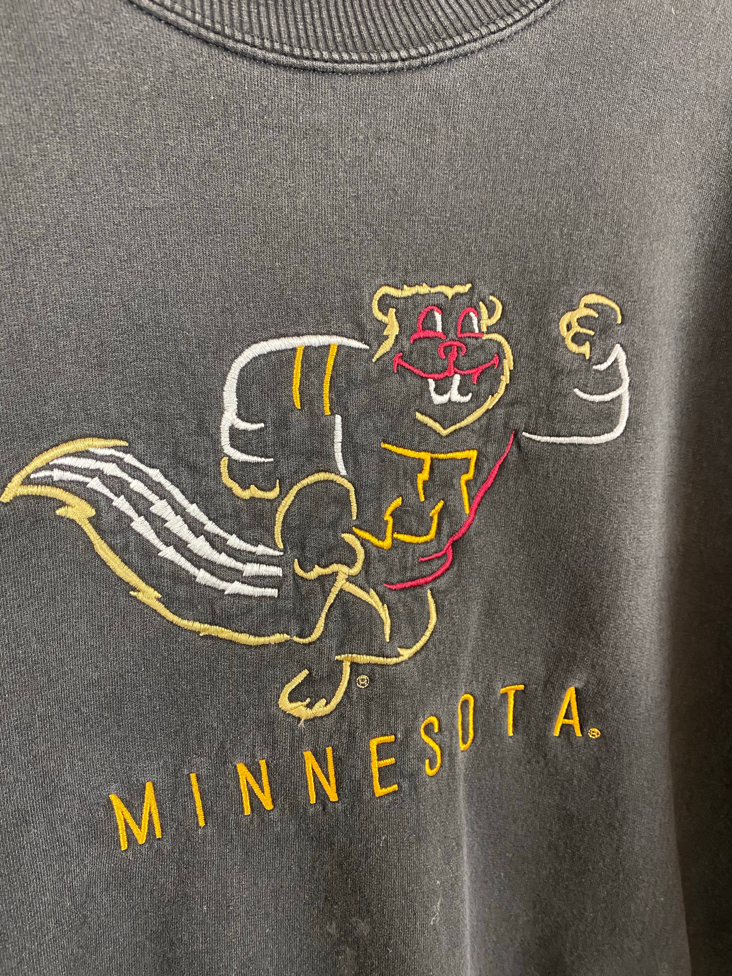 90s faded Minnesota crewneck - L