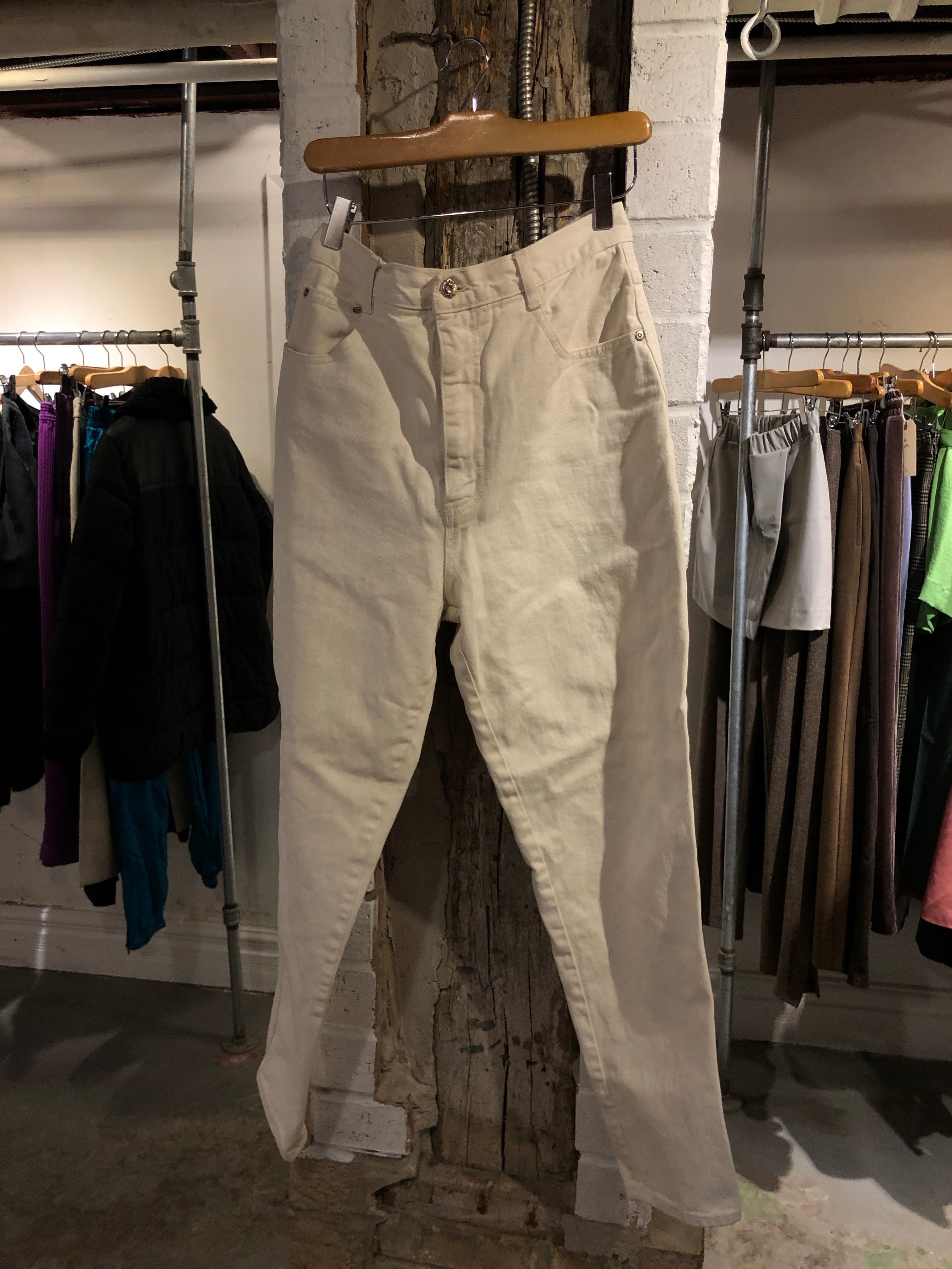 White Denim Pants