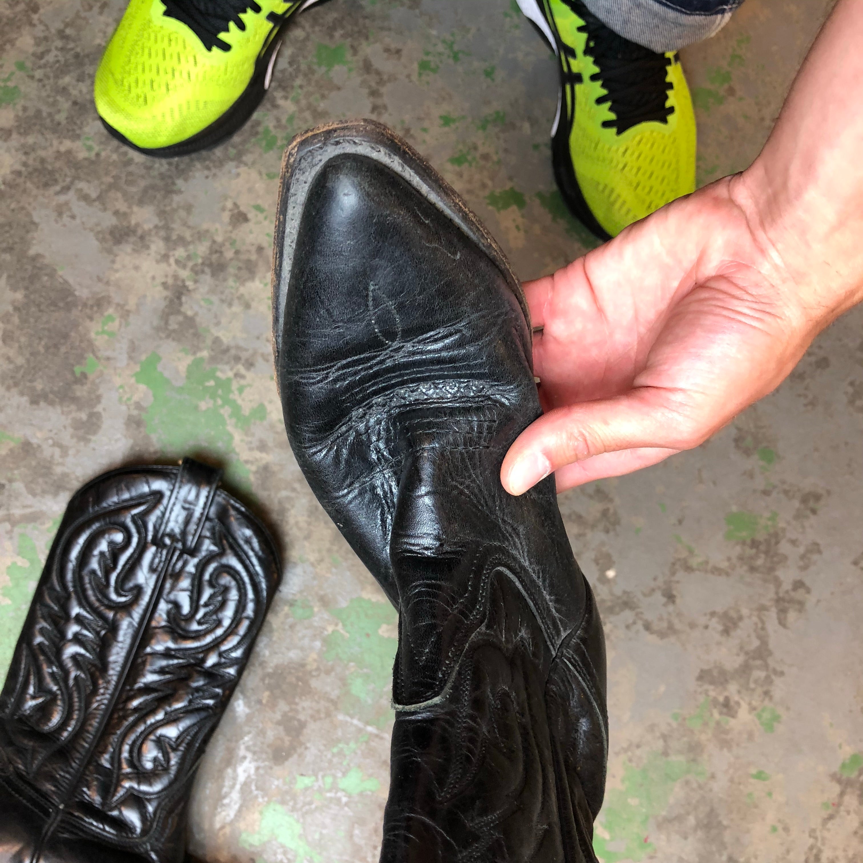 Vintage leather cowboys boots
