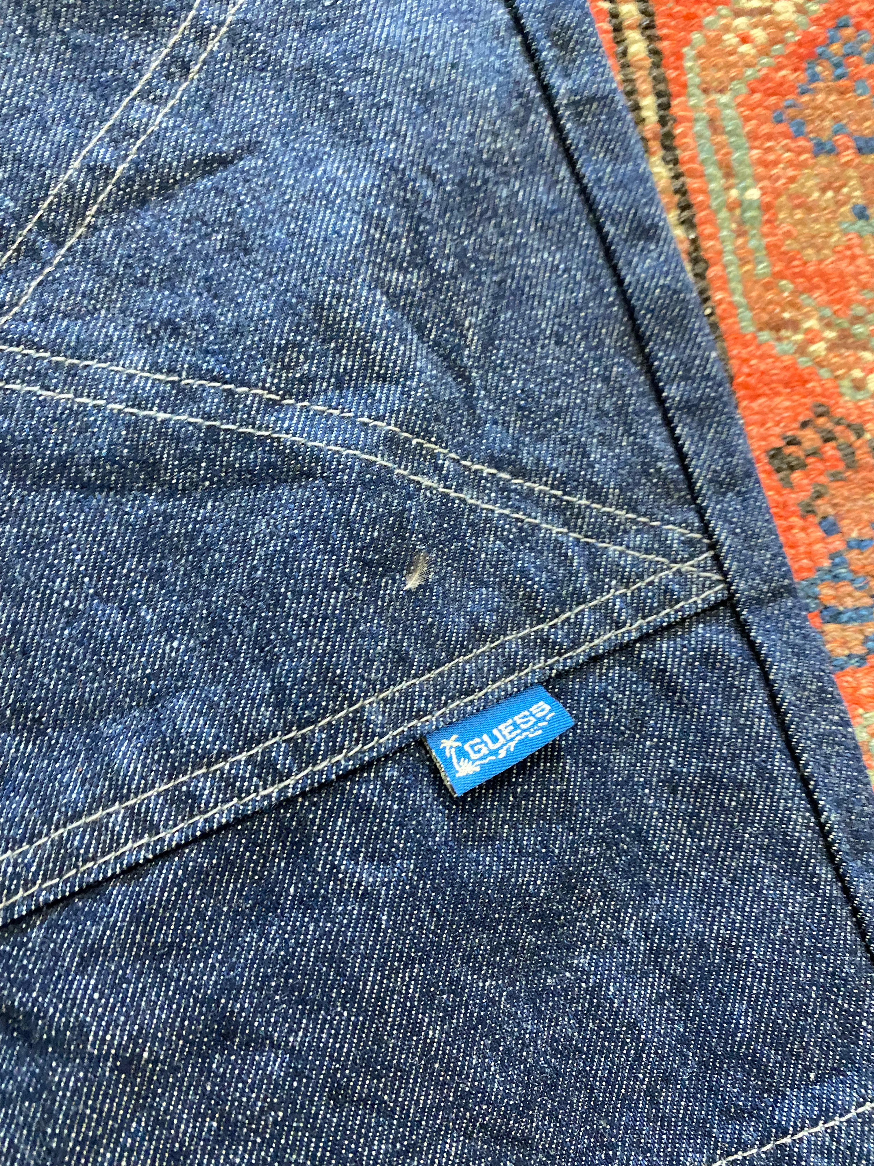 Vintage long guess denim shorts - 28IN/W