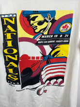 Load image into Gallery viewer, Front and back nationals hockey t shirt