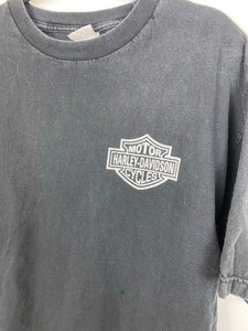 Vintage Faded Front and Back Harley Davison T Shirt - L