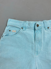 Load image into Gallery viewer, Blue high waisted denim shorts