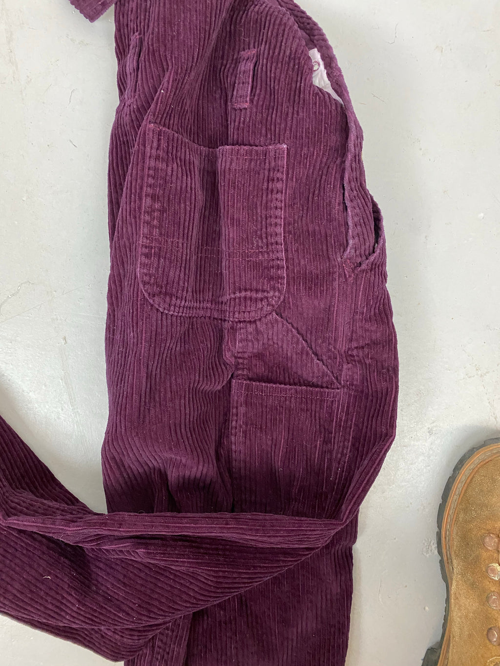 90s purple Corduroy overalls - S
