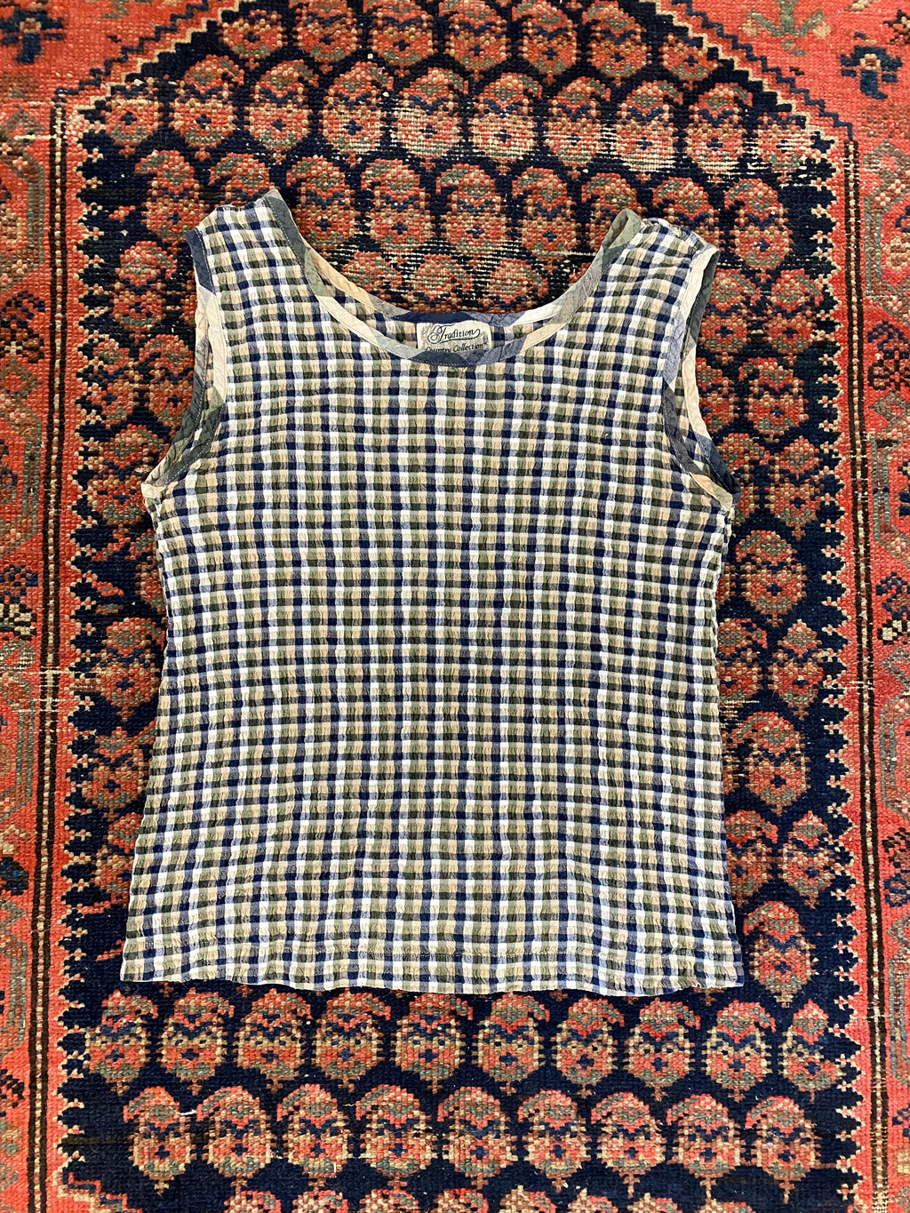 90s Plaid Tank Top - M