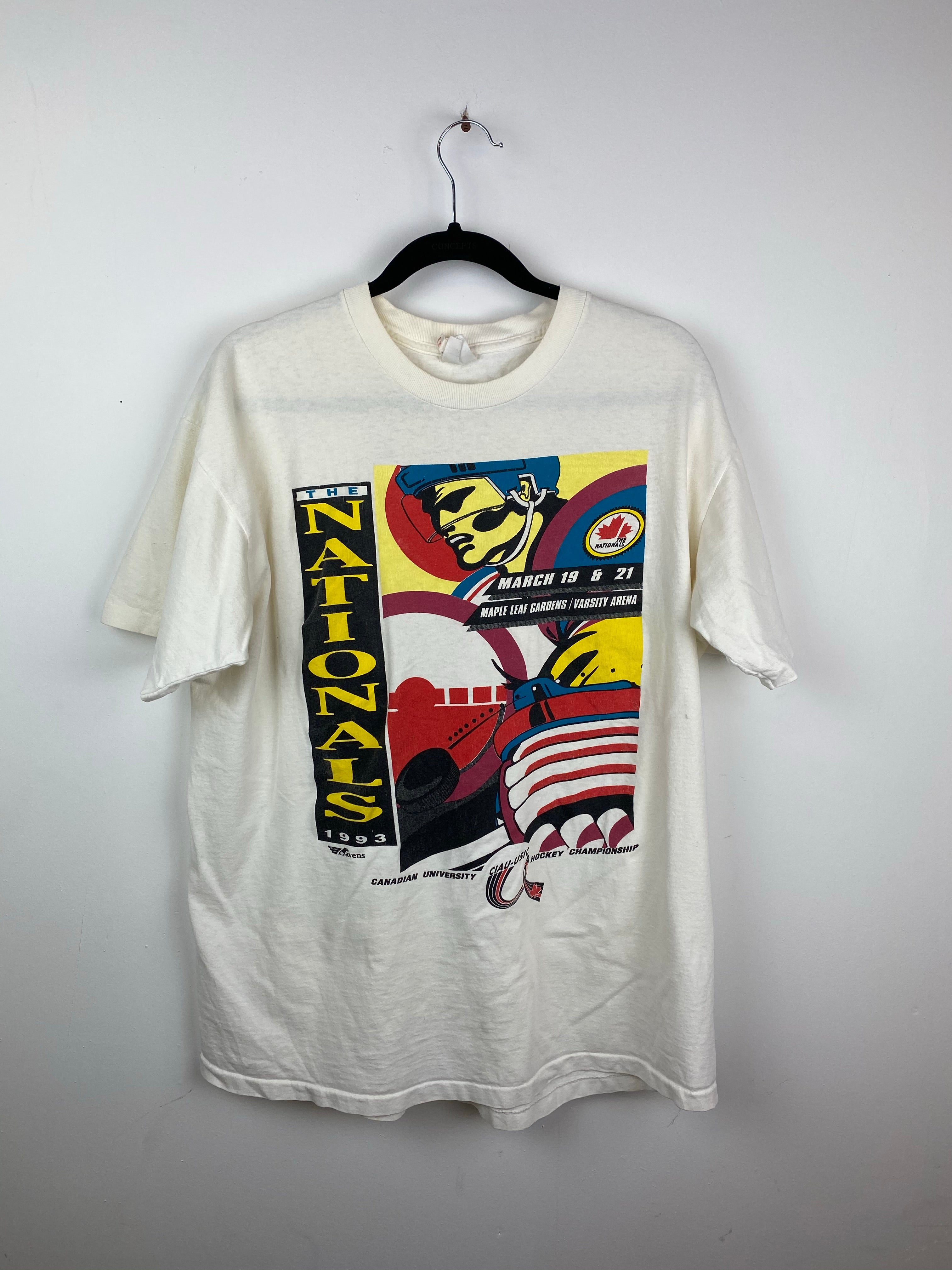 Front and back nationals hockey t shirt