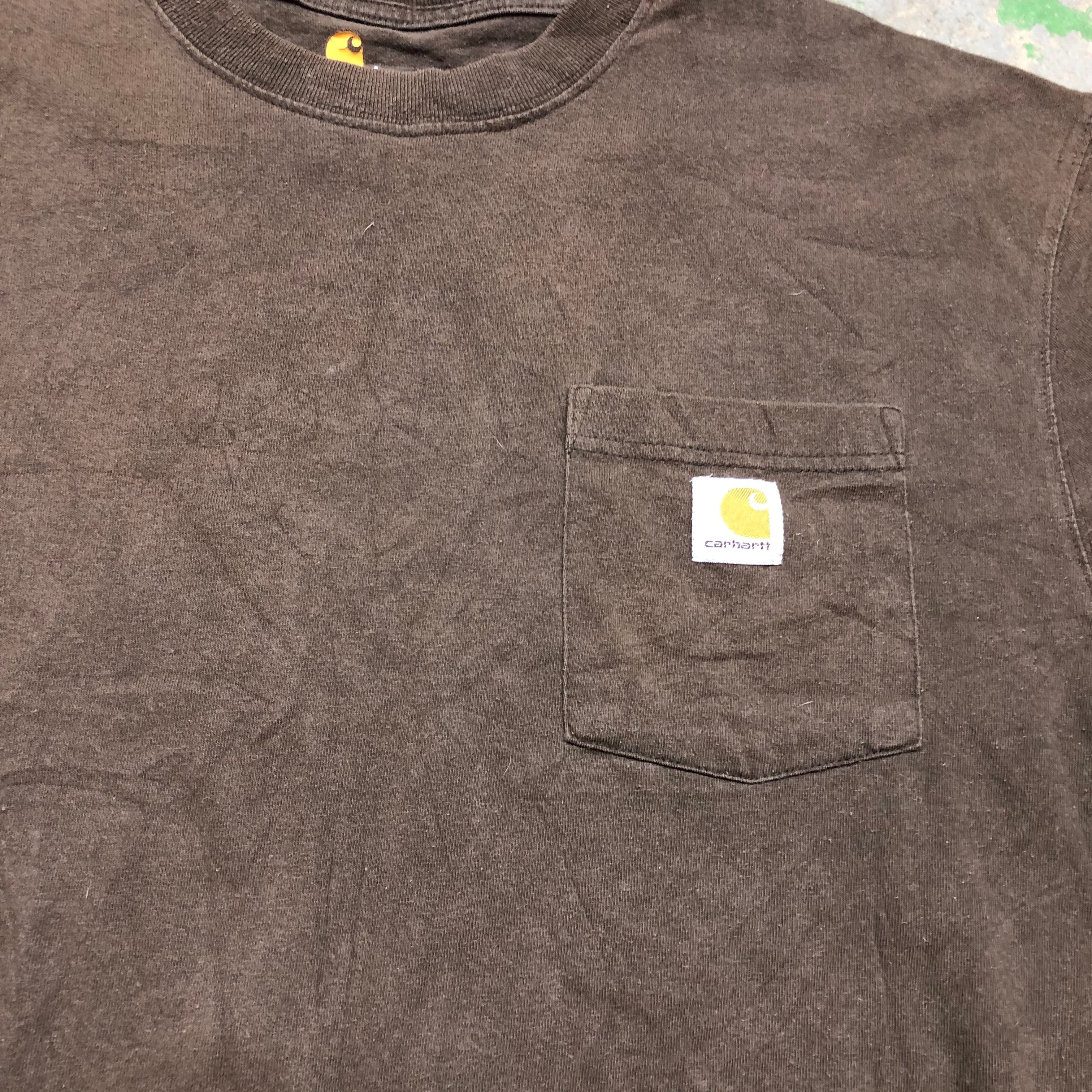 Brown Carhartt pocket t shirt