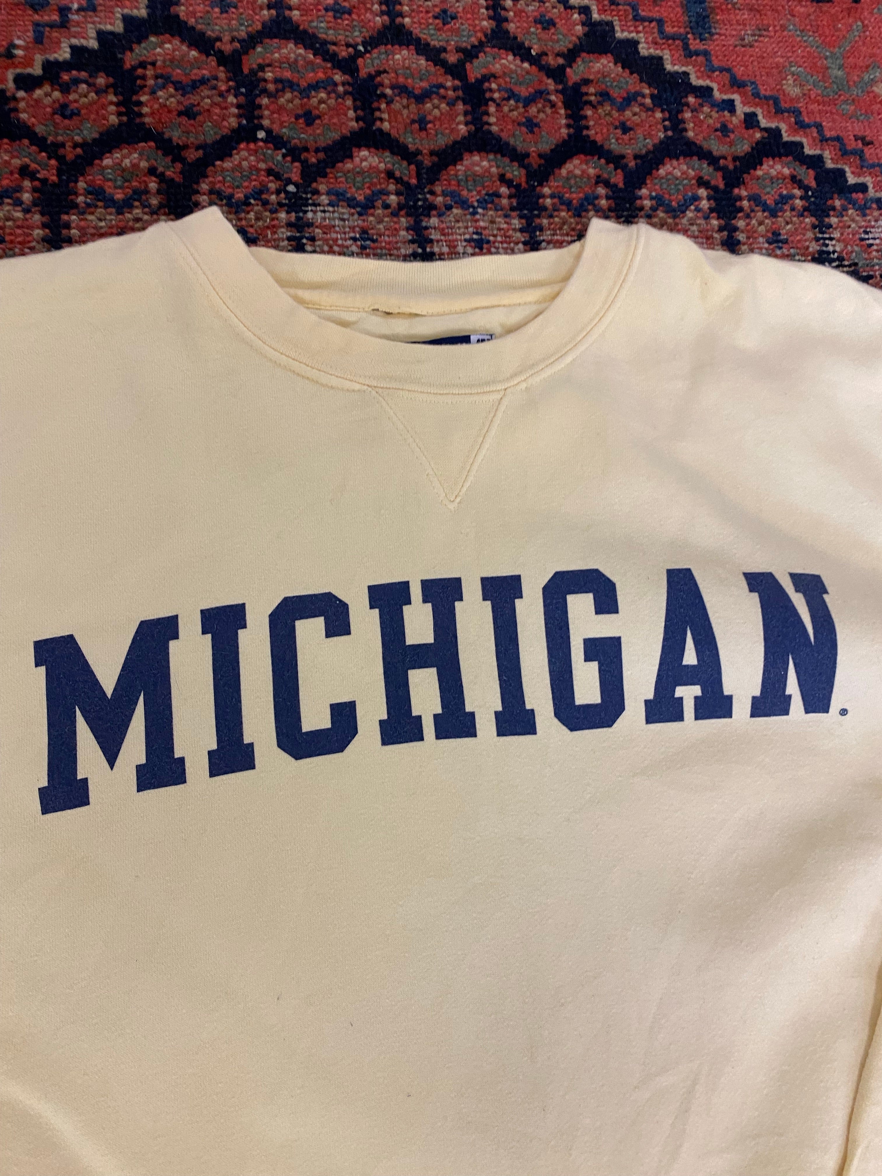 Vintage Yellow Michigan Crewneck - L