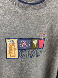 Vintage embroidered Golf crewneck - XL