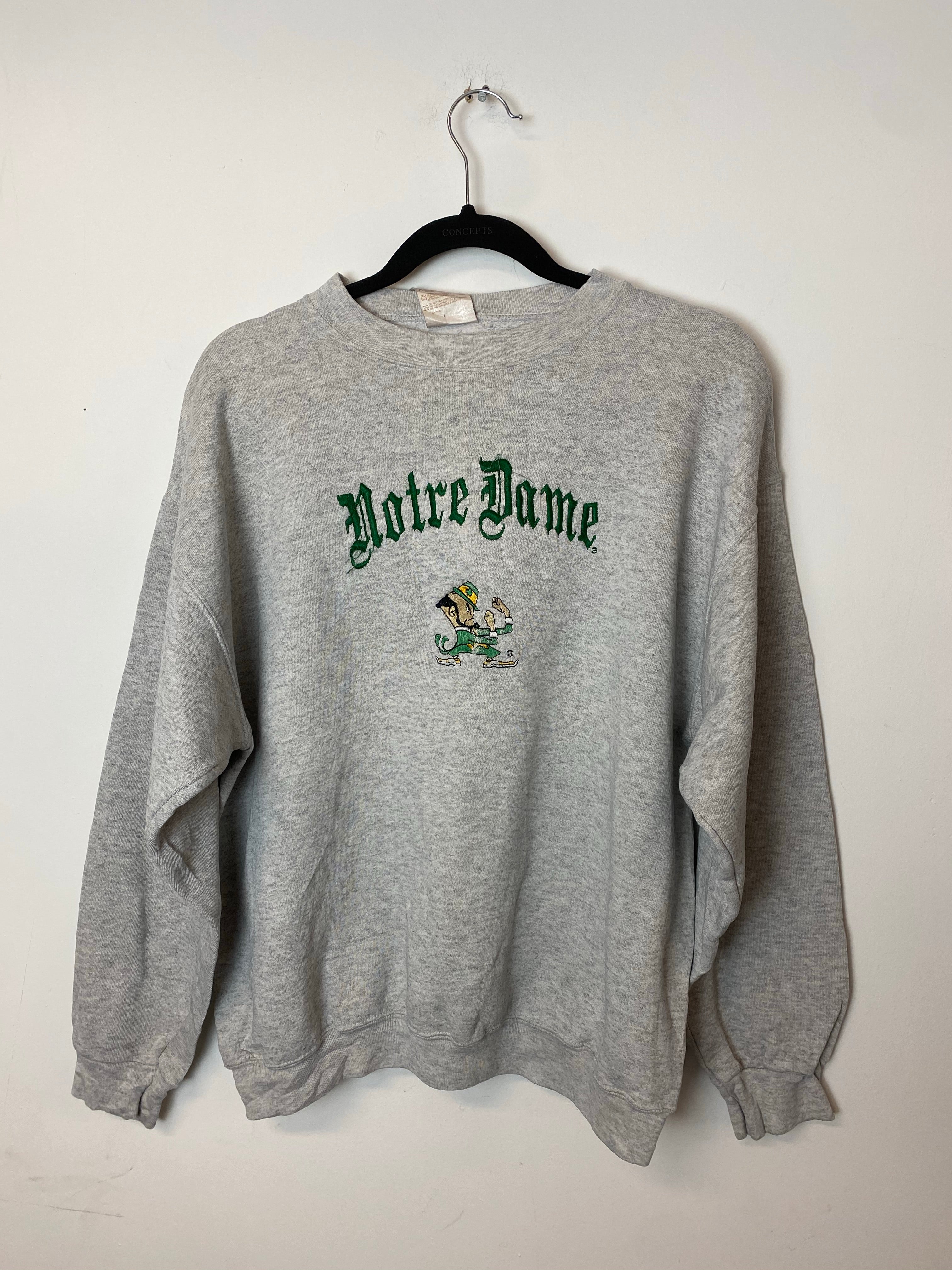 Vintage Embroidered Notre Dame Crewneck - XS/S