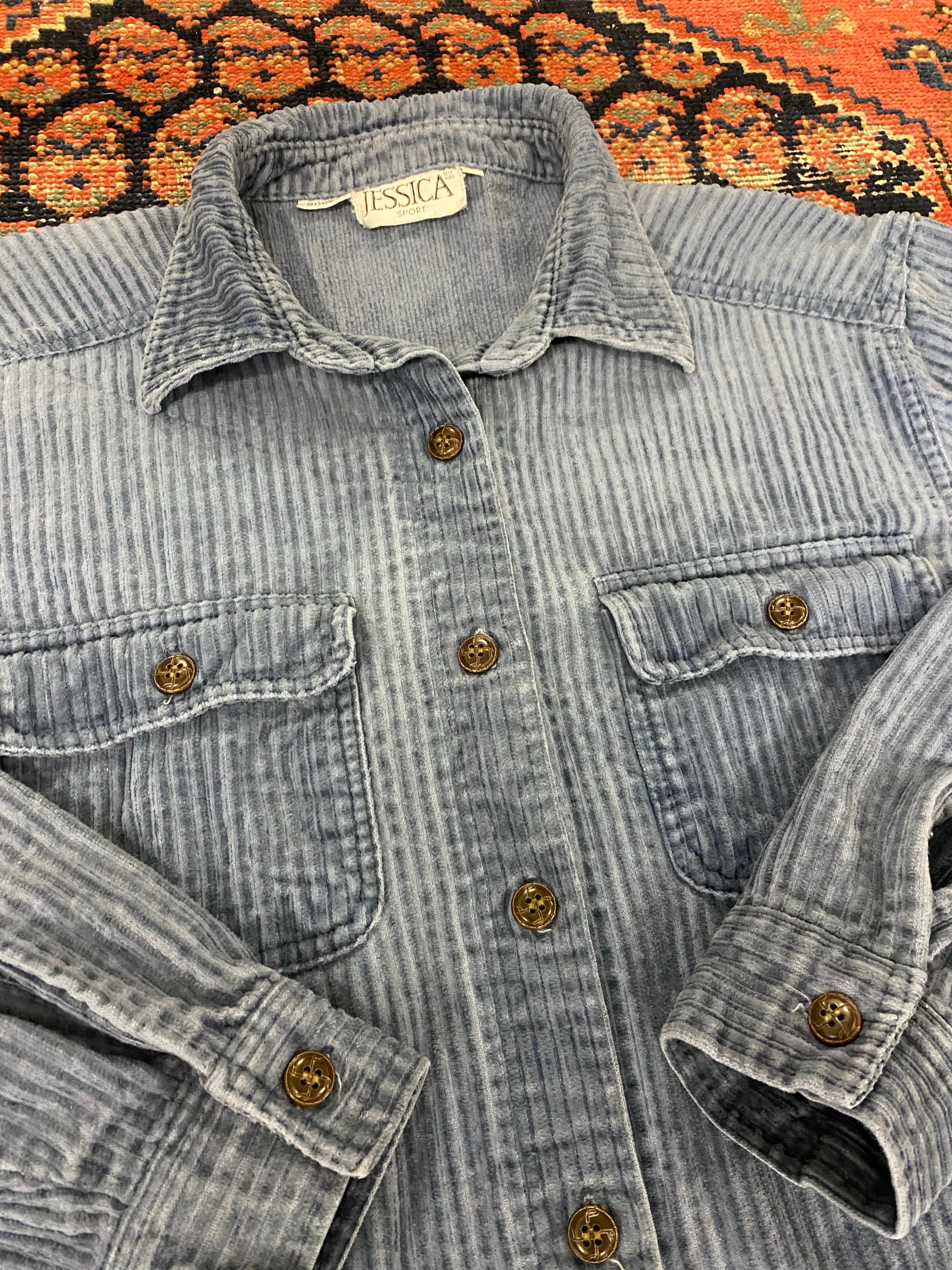 Vintage Thick Corduroy Button Up - WMNS - M