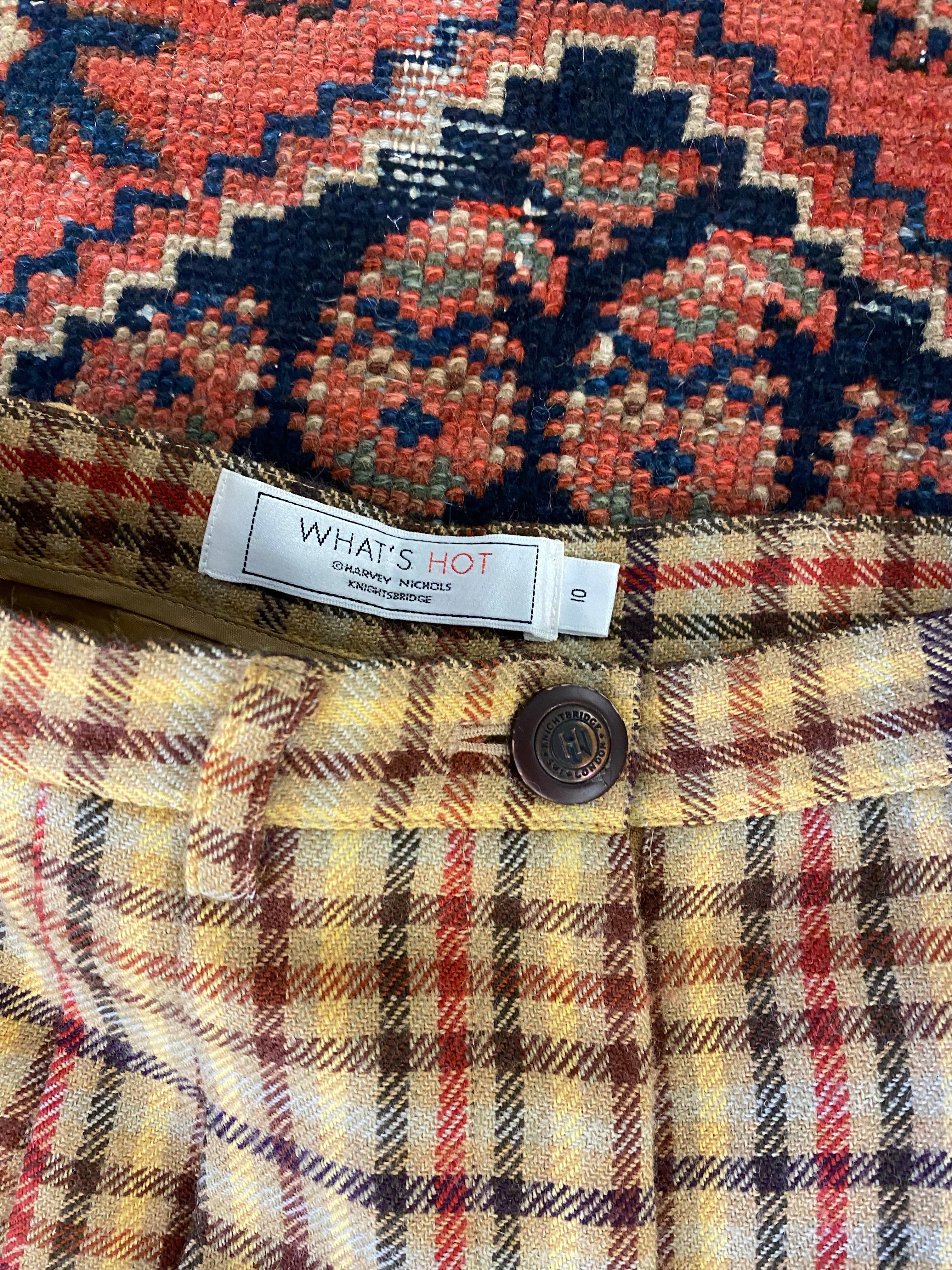 Vintage High Waisted Wool Pleated Trousers - 25in