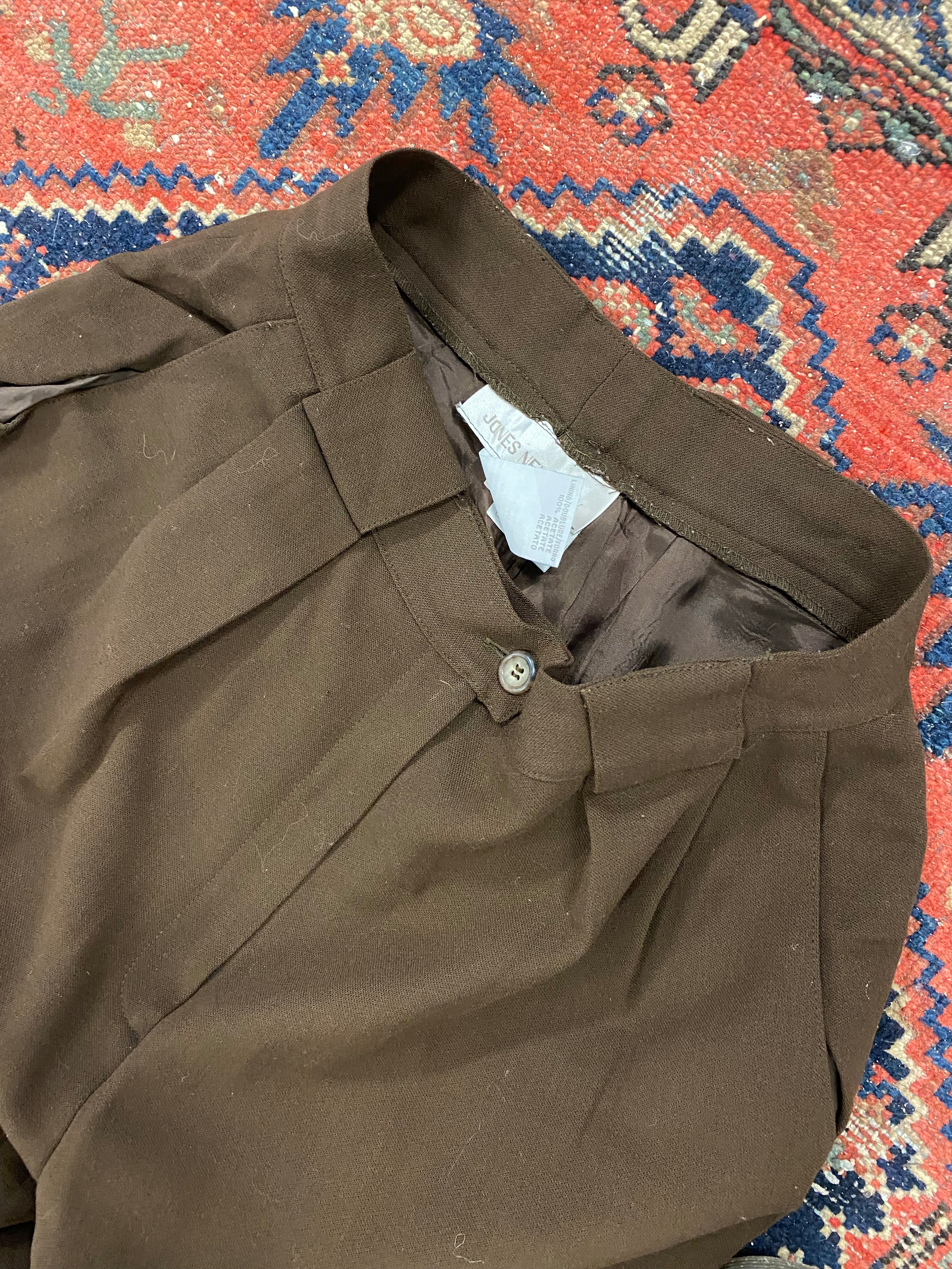 Vintage High Waisted Brown Trousers - 25IN/W