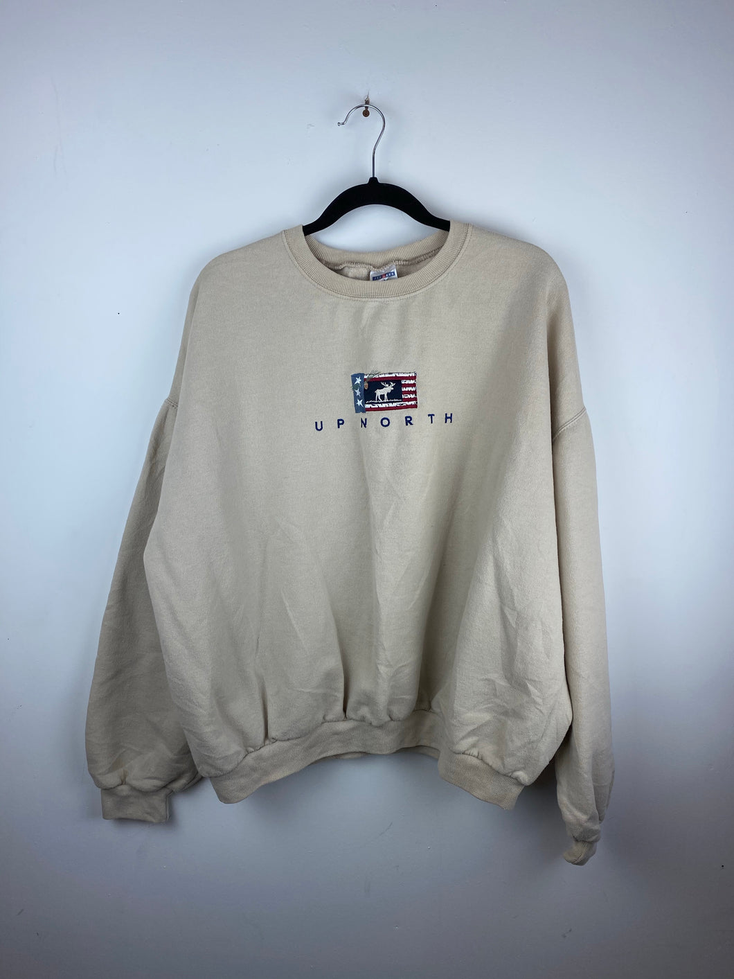 Embroidered Up North crewneck