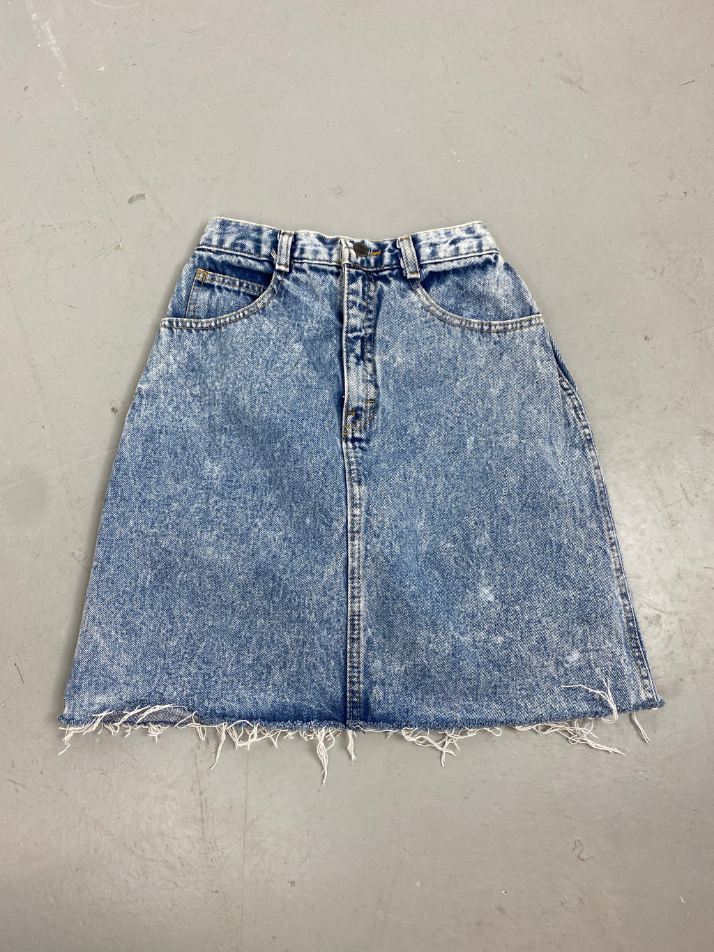 90s frayed denim skirt
