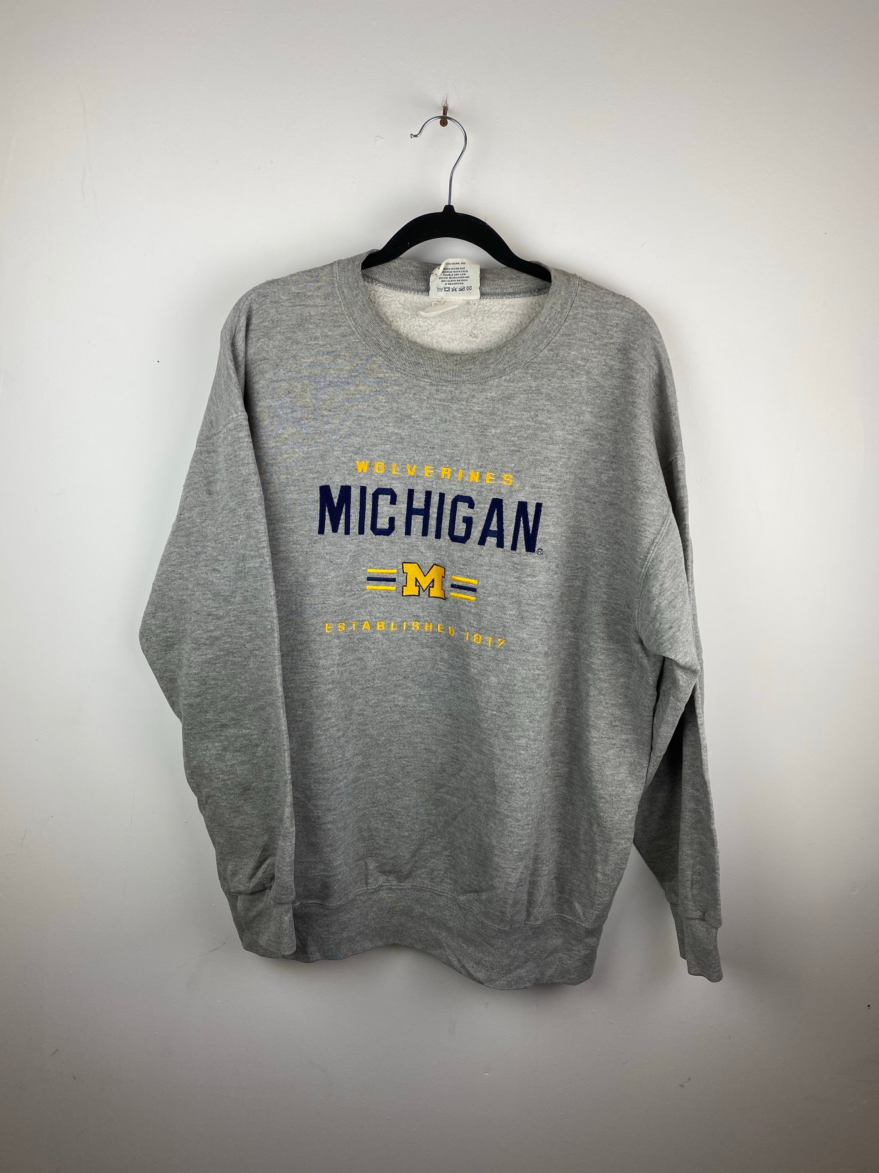 Embroidered Michigan crewneck